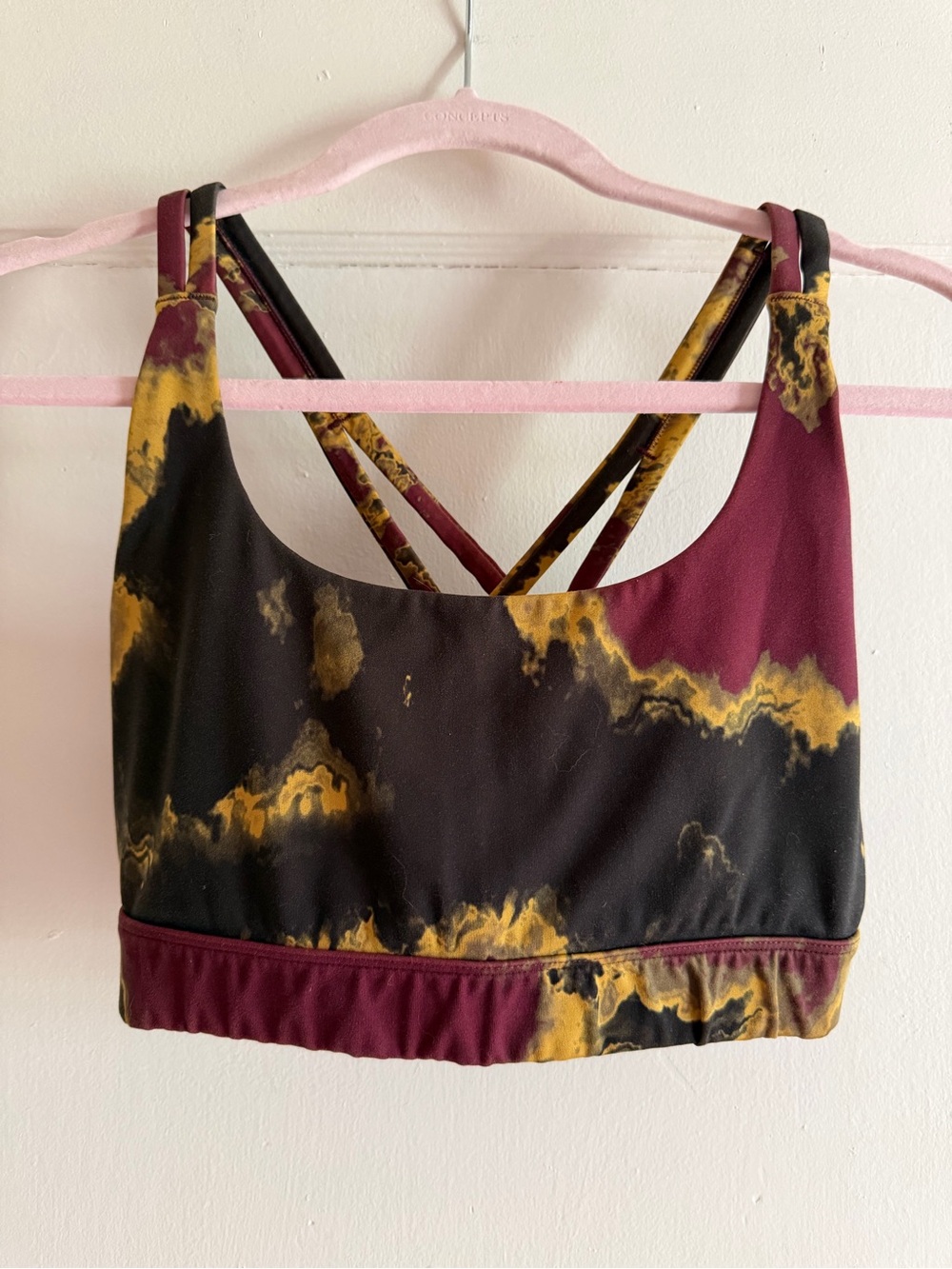Joylab Maroon Patterned Sports Bra
